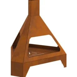 vidaXL Terrassevarmere>Bålsted Brun 50 x 43 x 52 cm Forvitret stål