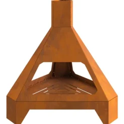 vidaXL Terrassevarmere>Bålsted Brun 50 x 43 x 52 cm Forvitret stål