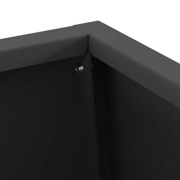 vidaXL Bålsted Sort 50 x 35 x 100 cm Koldvalset stål Best