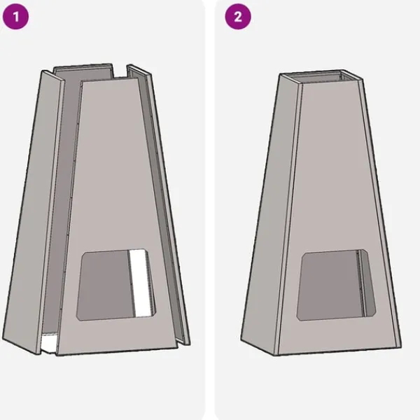 vidaXL Bålsted Sort 50 x 35 x 100 cm Koldvalset stål Best