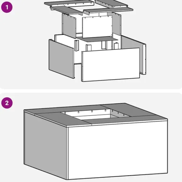 vidaXL Bålsted Sort 60 x 60 x 30 cm Koldvalset stål Hot