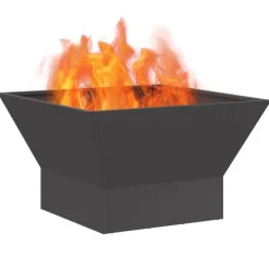 vidaXL Terrassevarmere>Bålsted Sort 60 x 60 x 35 cm Stål