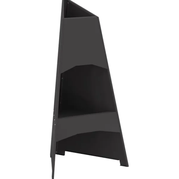 vidaXL Terrassevarmere>Bålsted Sort 50 x 50 x 95 cm Koldvalset stål