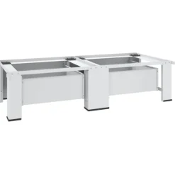 vidaXL dobbelt sokkel m. skuffer til vaskemaskine og tørretumbler hvid Outlet