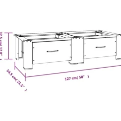 vidaXL dobbelt sokkel m. skuffer til vaskemaskine og tørretumbler hvid Outlet
