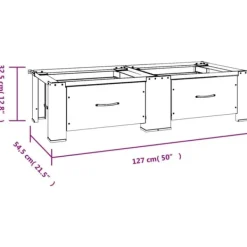 vidaXL dobbelt sokkel m. skuffer til vaskemaskine og tørretumbler hvid - Tilbehør til vaskemaskiner & tørretumblere Hot