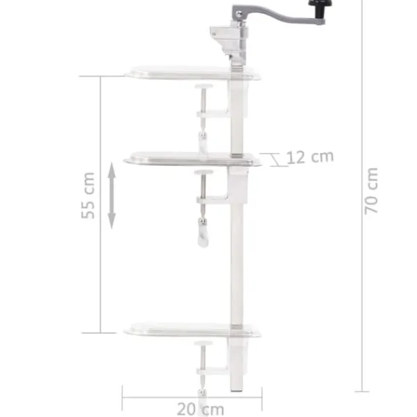 vidaXL Dåseåbnere>dåseåbner 70 cm aluminium og rustfrit stål sølvfarvet - Dåseåbnere
