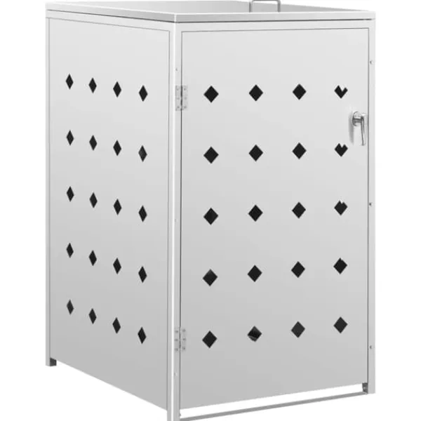 vidaXL Tilbehør Til Affaldshåndtering>enkelt skraldespandsskjuler 240 l rustfrit stål - Affaldsspandsskjulere