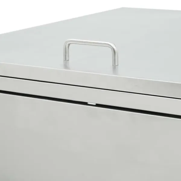 vidaXL Tilbehør Til Affaldshåndtering>enkelt skraldespandsskjuler 240 l rustfrit stål - Affaldsspandsskjulere