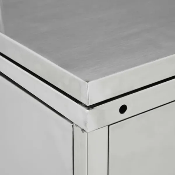 vidaXL Tilbehør Til Affaldshåndtering>enkelt skraldespandsskjuler 240 l rustfrit stål - Affaldsspandsskjulere