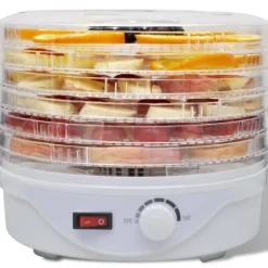 vidaXL fødevaredehydrator rund 250 W 6 bakker - Dehydratorer New