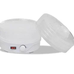 vidaXL fødevaredehydrator rund 250 W 6 bakker - Dehydratorer New