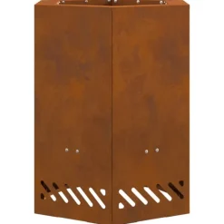 vidaXL Fire Pit Brown 38 x 38 x 51 cm Weathering steel New