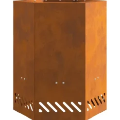 vidaXL Fire Pit Brown 38 x 38 x 51 cm Weathering steel New