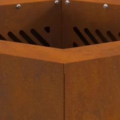 vidaXL Fire Pit Brown 38 x 38 x 51 cm Weathering steel New