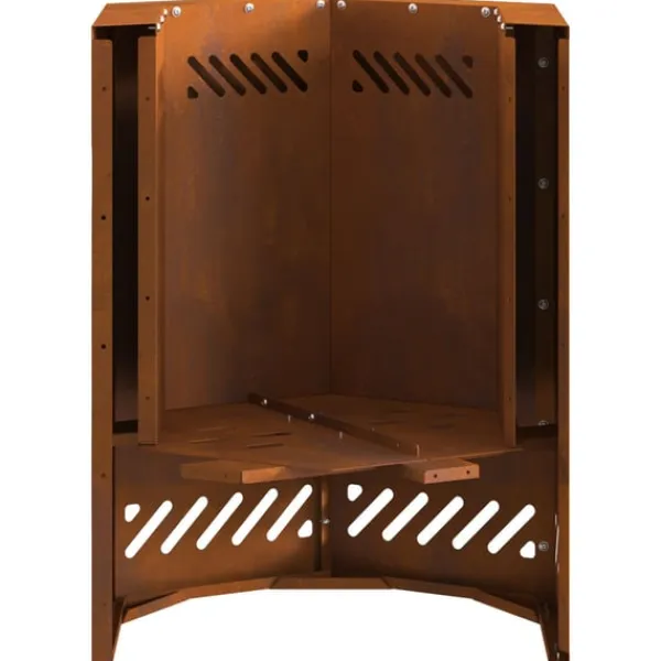 vidaXL Fire Pit Brown 38 x 38 x 51 cm Weathering steel New