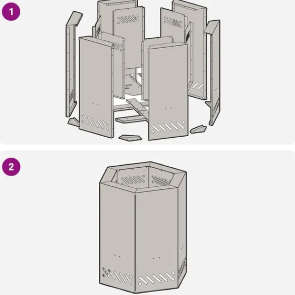 vidaXL Fire Pit Brown 38 x 38 x 51 cm Weathering steel New
