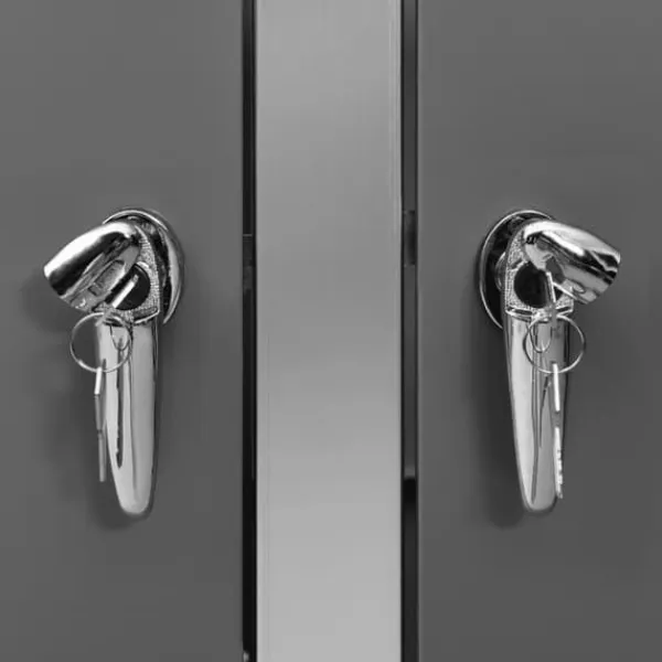 vidaXL Tilbehør Til Affaldshåndtering>firedobbelt skraldespandsskjuler 276,5x77,5x112,5 rustfrit stål - Affaldsspandsskjulere