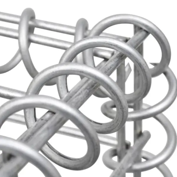 vidaXL gabionvæg til affaldsspand 320x100x120 cm galvaniseret stål - Affaldsspandsskjulere New