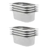 vidaXL gastronorm beholder 8 stk. GN 1/4 100 mm rustfrit stål - Varmebordspander Sale
