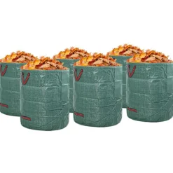 vidaXL Havematerialeposer 12 pcs Grøn 45 x 45 x 76 cm Polypropylen