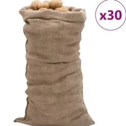 vidaXL Madopbevaringsposer>jutesække 30 stk. 65x135 cm 100 % jute 220 g/m2 - Kufferter & tasker