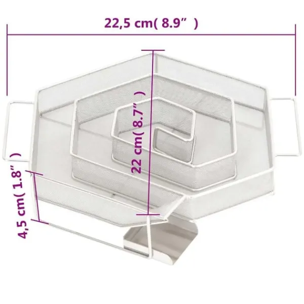 vidaXL Kallröksgenerator 6-sidig 22,5 cm rostfritt stål Sale
