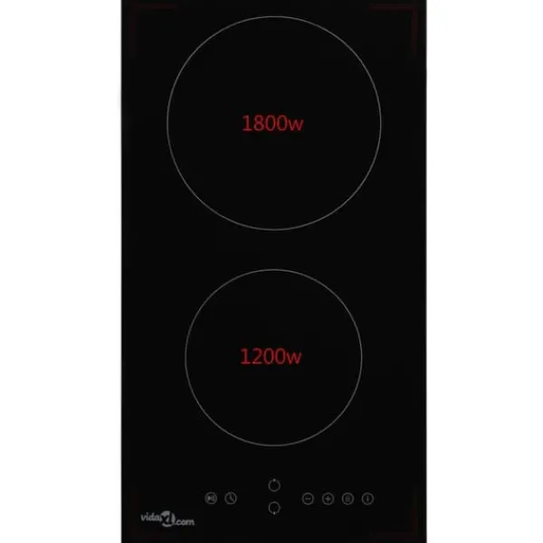 vidaXL keramisk kogeplade med 2 brændere Touch Control 3000 W - Kogeplader Best