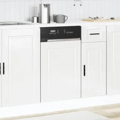 vidaXL låge til opvaskemaskine Porto 45x1,5x67 cm hvid højglans Best