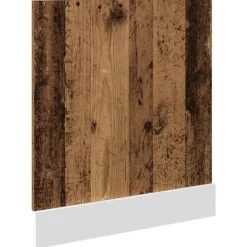 vidaXL låge til opvaskemaskine 60x1,5x67 cm konstrueret træ antikt træ Best