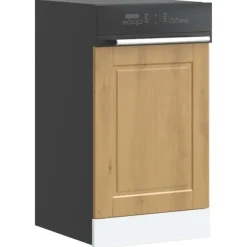 vidaXL låge til opvaskemaskine Porto 45x1,5x67 cm egetræsfarvet Online