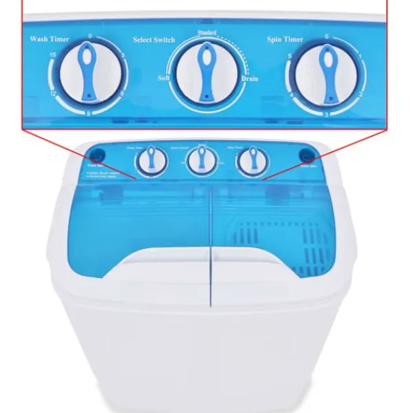 vidaXL mini-vaskemaskine dobbelttromle 5,6 kg - Vaskemaskiner Best