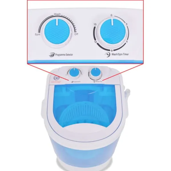 vidaXL Vaskemaskiner>mini-vaskemaskine enkelttromle 2,6 kg - Vaskemaskiner