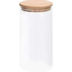 vidaXL opbevaringsglas med bambuslåg 4 stk. 1200 ml - Kagedåser Outlet