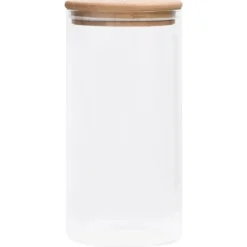 vidaXL opbevaringsglas med bambuslåg 4 stk. 1200 ml - Kagedåser Outlet