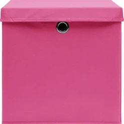 vidaXL opbevaringskasser med låg 4 stk. 32x32x32 stof pink - Opbevaringskasser Best