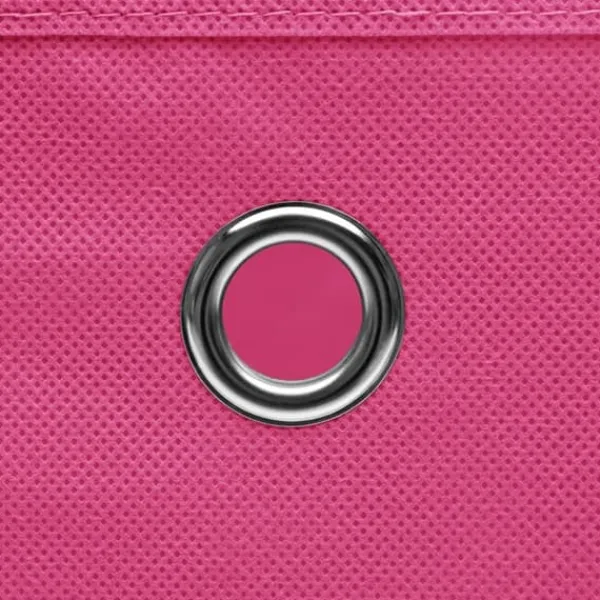 vidaXL opbevaringskasser med låg 4 stk. 32x32x32 stof pink - Opbevaringskasser Best