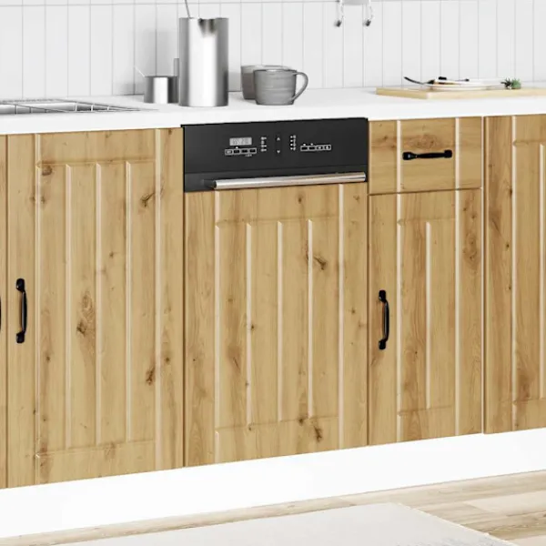 vidaXL Opvaskemaskiner>opvaskemaskinepanel Lucca konstrueret træ kunsteg