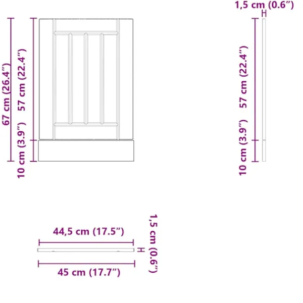 vidaXL Opvaskemaskiner>opvaskemaskinepanel Lucca konstrueret træ kunsteg