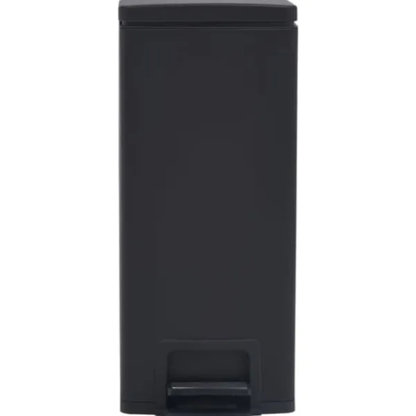 vidaXL Skraldespande & Papirkurve>pedalspand fingeraftryksafvisende 30 l rustfrit stål sort - Affaldsspande & papirkurve