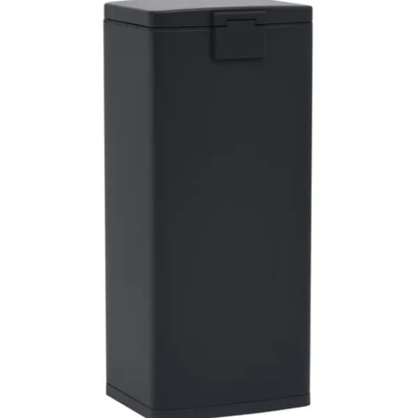 vidaXL Skraldespande & Papirkurve>pedalspand fingeraftryksafvisende 30 l rustfrit stål sort - Affaldsspande & papirkurve