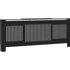 vidaXL radiatorskjuler 205 cm MDF sort - Radiatorer – tilbehør New