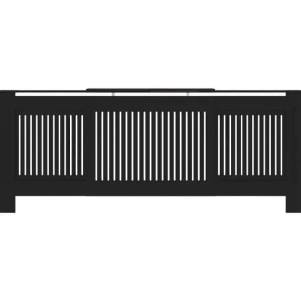 vidaXL radiatorskjuler 205 cm MDF sort - Radiatorer – tilbehør New