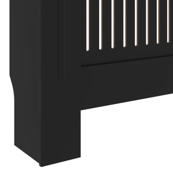 vidaXL radiatorskjuler 205 cm MDF sort - Radiatorer – tilbehør New