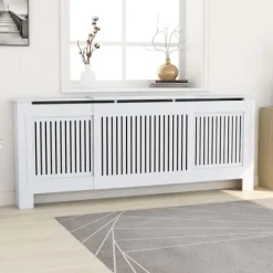 vidaXL radiatorskjuler 205 cm MDF hvid - Radiatorer – tilbehør Clearance