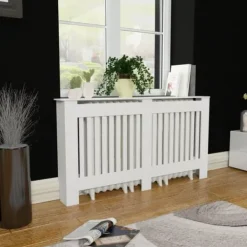 vidaXL Radiatorer>radiatorskjuler i MDF 152 cm hvid - Radiatorer – tilbehør