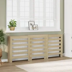 vidaXL Radiatorer>radiatorskjuler 205x21,5x83,5 cm konstrueret træ sonoma-eg