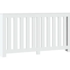 vidaXL Radiatorer>radiatorskjuler 149x20x82 cm konstrueret træ hvid