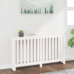 vidaXL Radiatorer>radiatorskjuler 153x19x84 cm massivt fyrretræ hvid - Radiatorer – tilbehør