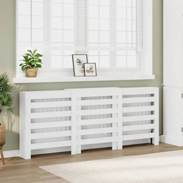 vidaXL radiatorskjuler 205x21,5x83,5 cm konstrueret træ hvid Sale